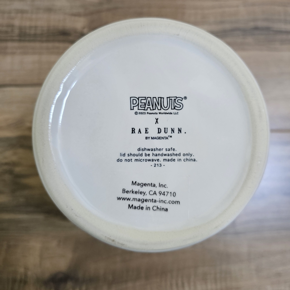💕2XHOST PICK💕Rae Dunn Peanuts 'Feed Me' Snoopy Pumpkin Treats Container - Picture 7 of 7